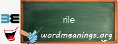 WordMeaning blackboard for rile